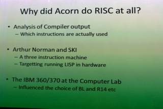 Why did Acorn do RISC at all?